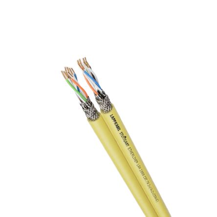 LappETHERLINE Cat7a, Yellow Unterminated to, S/FTP Shielded, Unterminated LSZH Sheath [2170981]; 433-394