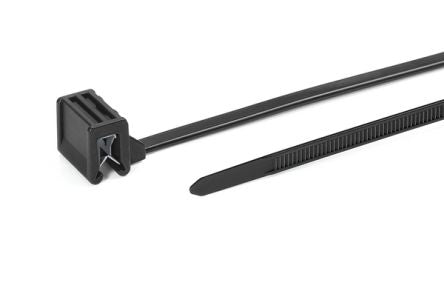 HellermannTyton Cable Tie, 155mm x 4.6 mm, Black Nylon, Pk-500 [126-00426]; 433-574