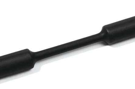 HellermannTyton Heat Shrink Tubing, Black 38.1mm Sleeve Dia. x 60m Length 2:1 Ratio, TF21 Series [309-13810]; 433-608