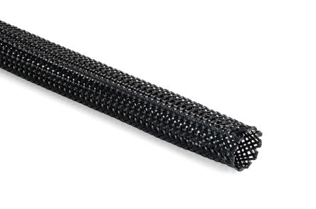 HellermannTyton Expandable Braided Nylon 66 Black Cable Sleeve, 4mm Diameter, 200m Length, HEGPA6604 Series [170-40400]; 433-789