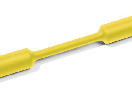 HellermannTyton Heat Shrink Tubing, Yellow 6.4mm Sleeve Dia. x 75m Length 2:1 Ratio, HFT-A Series [305-06404]; 433-816