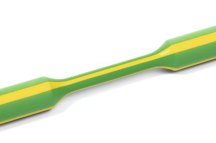 HellermannTyton Heat Shrink Tubing, Green/Yellow 19mm Sleeve Dia. x 25m Length 2:1 Ratio, HFT-A Series [305-19045]; 433-831