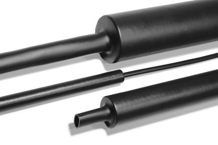 HellermannTyton Halogen Free Heat Shrink Tubing, Black 65mm Sleeve Dia. x 1m Length Up to 4:1 Ratio, MU47 Series [323-10630]; 433-852
