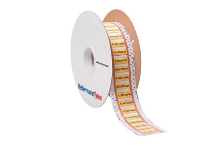 HellermannTyton TLFD DS Suspend Heat Shrink Cable Marker, Yellow, Pre-printed "Ladder Style", 6.4 → 112.7mm [533-65028]; 433-890