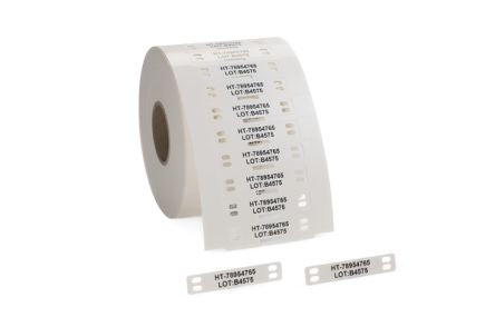 HellermannTyton TAGPU Cable Tie Cable Marker, White, Pre-printed "Ladder Style", for Large Cable Bundles And Wires, [556-80520]; 433-906