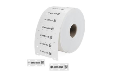 HellermannTyton TAGLF Cable Tie Cable Marker, White, Pre-printed "Ladder Style", for Large Cable Bundles And Wires, [556-83013]; 433-913