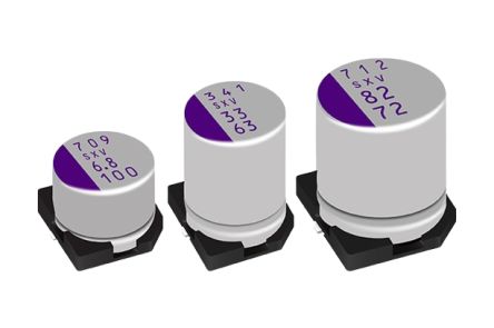 Panasonic 47μF Surface Mount Aluminium Polymer Capacitor, 80V [80SXV47MX]; 433-954