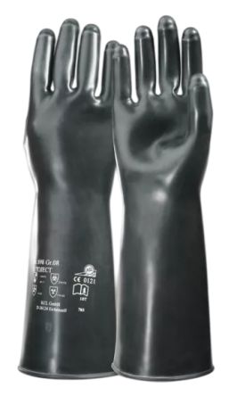 Honeywell Safety Butoject 898 Black Butyl Chemical Resistant, General Purpose Work Gloves, Size 10 [898-10]; 434-402