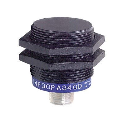 Telemecanique Sensors Inductive Threaded Barrel Proximity Sensor, M30, 15 mm Detection, PNP NO, 12 → 24 V dc [XS4P30PA340D]; 434-631