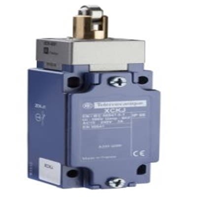 Telemecanique Sensors XCKJ Series Roller Plunger Limit Switch, NC, NO, IP66, Zinc Alloy Housing, 10A Max [XCKJ432009]; 434-697