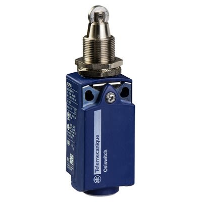 Telemecanique Sensors XCKP Series Roller Plunger Limit Switch, NC, NO, IP66, 2P, Plastic Housing, 10A Max [XCKP21H2P16]; 434-701