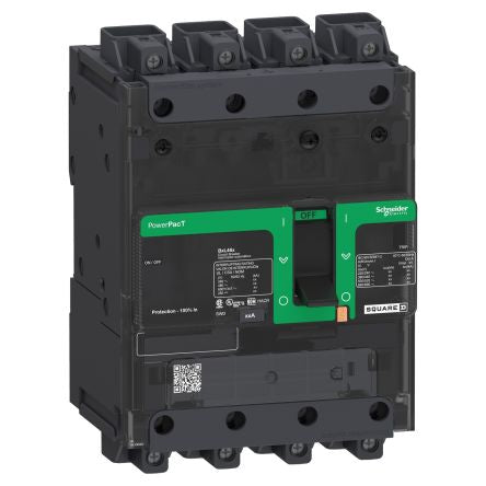 Schneider Electric, PowerPact Circuit breaker 4P 50A, Breaking Capacity 100 kA, Clip-On [BJL46050LU]; 438-744