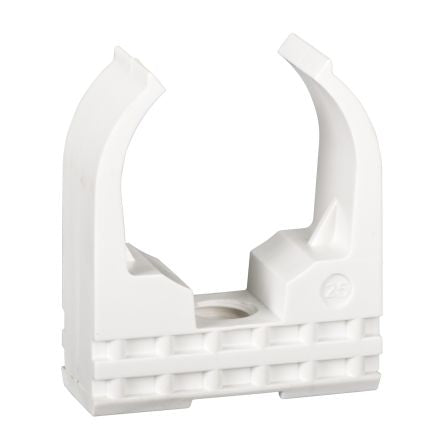 Schneider Electric White Polyamide cable clip, 25mm Max. Bundle [IMT45825]; 438-747