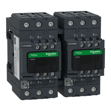 Schneider Electric TeSys TeSyS D Contactor, 115 V ac Coil, 3-Pole, 40, 1 NC + 1 NO [LC2D40AFE7TQ]; 438-757