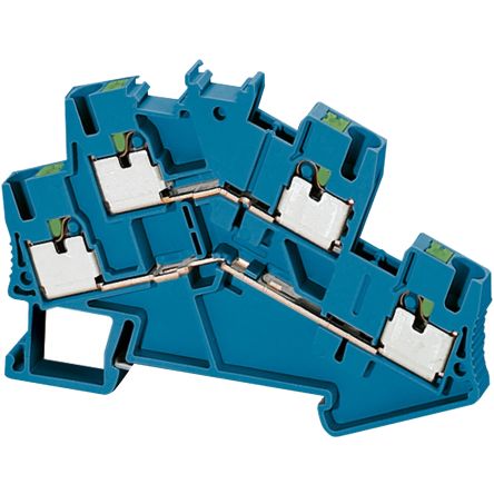 Schneider Electric NSYTRP24DBL Linergy TR Series Blue, 2.5mm², 2-Level, Push In Termination [NSYTRP24DBL]; 438-775