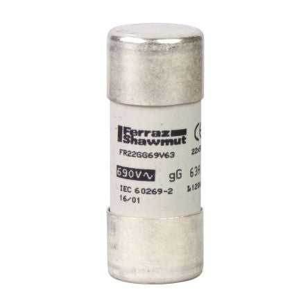 Schneider Electric 20A Cartridge Fuses, 22.2 x 58mm [DF2FN20]; 438-825