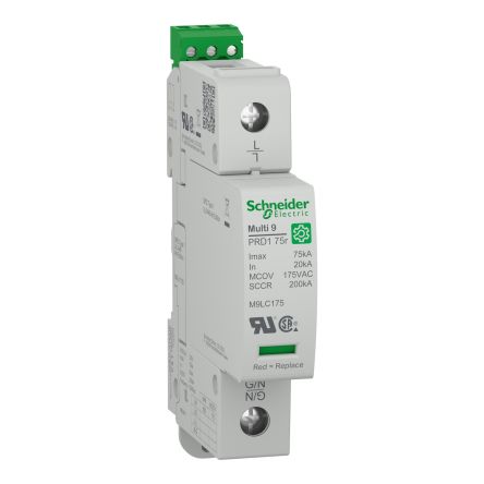 Schneider Electric 1 Phase Surge Arrester, 75kA, 600V (Volts), Clip-On Mount [M9L11120]; 438-841