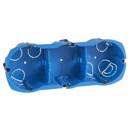 Schneider Electric Multifix Blue PS Back Boxes, IEC, IP20, 3 Gangs, 185 x 71 x 40mm [ALB71337]; 438-906