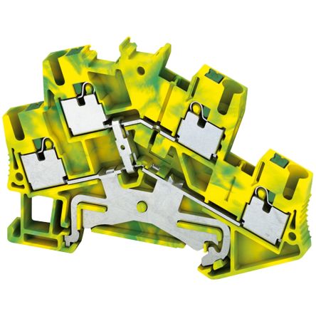 Schneider Electric NSYTRP24DPE Linergy TR Series Green, Yellow, 2.5mm², 2-Level, Push In Termination [NSYTRP24DPE]; 438-933