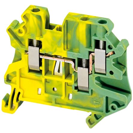 Schneider Electric NSYTRV43PE Linergy TR Series Green, Yellow, 4mm², 1-Level, Screw-In Termination [NSYTRV43PE]; 438-964