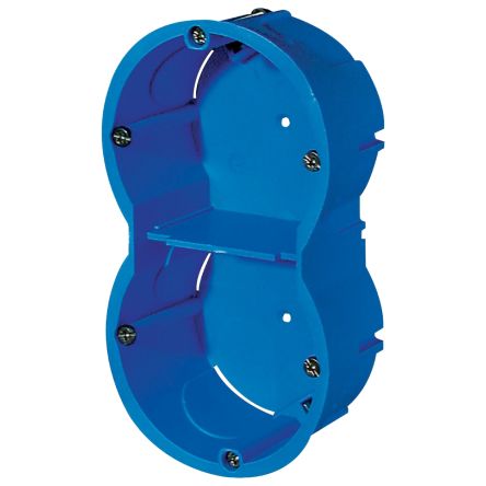 Schneider Electric Multifix Blue PS Back Boxes, IEC, IP20, 2 Gangs, 128 x 71 x 50mm [ALB71331]; 438-977