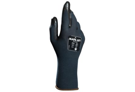 Mapa Ultrane 681 Blue Nitrile Foam Material Handling Work Gloves, Size 9 [34681009]; 440-134