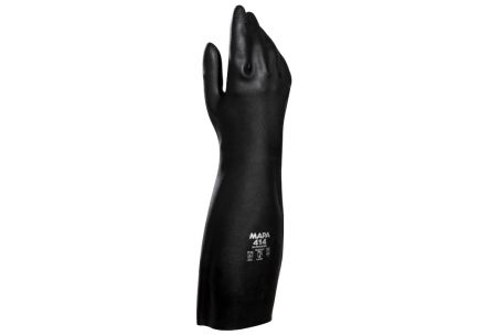 Mapa UltraNeo 414 Black Polychloroprene Chemical Resistant Work Gloves, Size 9 [34414149]; 440-162