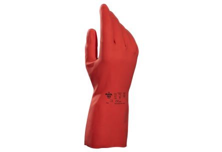 Mapa Vital 180 Red Latex, Nitrile Chemical Resistant Gloves, Size 7 [34180147]; 440-176