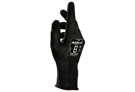 Mapa KryTech 642 Black, Grey Nitrile Foam Abrasion Resistant, Cut Resistant, General Purpose, Puncture Resistant, Tear [34642011]; 440-325