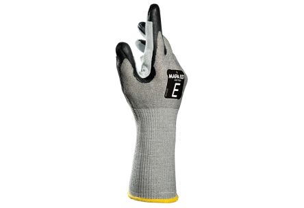 Mapa KryTech 837 Black, Grey Nitrile Foam Abrasion Resistant, Cut Resistant, General Purpose, Puncture Resistant, Tear [34837010]; 440-353