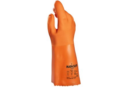Mapa TELSOL 369 Orange PVC Abrasion Resistant, Cut Resistant, General Purpose, Puncture Resistant, Tear Resistant Work [34369009]; 440-386