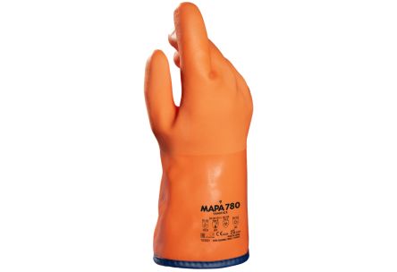 Mapa TEMPICE 780 Orange PVC Abrasion Resistant, Cut Resistant, General Purpose, Puncture Resistant, Tear Resistant Work [34780049]; 440-396