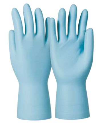 Honeywell Safety Dermatril P 743 Blue Powder-Free Nitrile Disposable Gloves, Size 7, 50Gloves per Pack [743-7]; 440-429