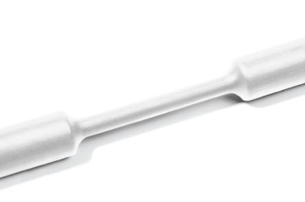 HellermannTyton Heat Shrink Tubing, White 4.8mm Sleeve Dia. x 75m Length 2:1 Ratio, HFT-A Series [305-04809]; 440-522