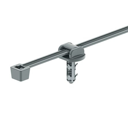 HellermannTyton Cable Tie, 202mm x 4.6 mm, Grey Polyamide 4.6, Pk-1000 [156-01203]; 440-577