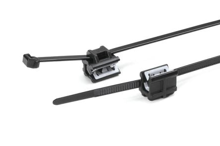 HellermannTyton Cable Tie, 145mm x 3.4 mm, Black Nylon, Pk-500 [156-01546]; 440-581