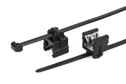 HellermannTyton Cable Tie, 200mm x 4.6 mm, Black Nylon, Pk-500 [156-02700]; 440-583