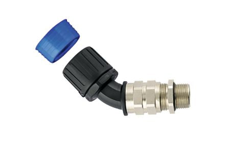 HellermannTyton External Thread Elbow, Conduit Fitting, 54mm Nominal Size, M50, Nylon 66, Black IP68 rating [166-24508]; 440-601