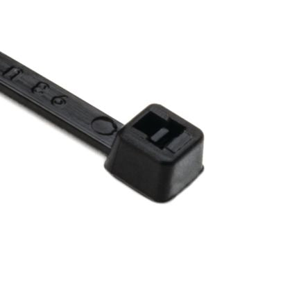 HellermannTyton Cable Tie, 100mm x 2.5 mm, Black Nylon, Pk-100 [111-01914]; 440-615