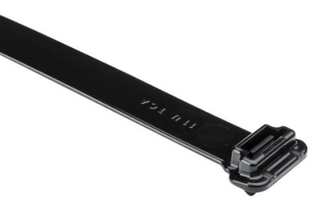 HellermannTyton Cable Tie, 230mm x 12.7 mm, Black Nylon, Pk-300 [111-12300]; 440-618