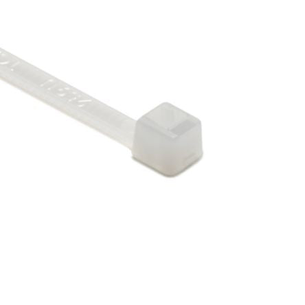 HellermannTyton Cable Tie, 100mm x 2.5 mm, Natural Nylon, Pk-100 [112-01819]; 440-627