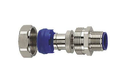 HellermannTyton Fixed Fitting, Conduit Fitting, 50mm Nominal Size, M50, Nickel Plated Brass, Metal IP66, IP67, IP68, [166-32210]; 440-642