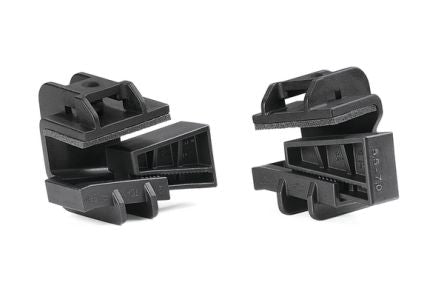 HellermannTyton Black Cable Clamp 28.6 mm x 46.2mm, 7.9mm Max. Cable Tie Width [151-01188]; 440-665