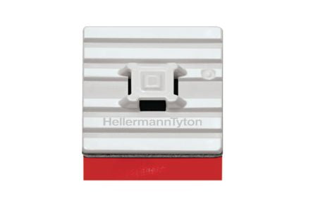 HellermannTyton Self Adhesive White Cable Tie Mount 28 mm x 28mm, 5.4mm Max. Cable Tie Width [151-01528]; 440-668