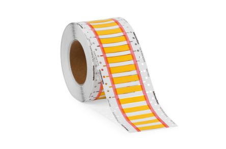 HellermannTyton TULT DS Suspend Heat Shrink Cable Marker, Yellow, Pre-printed "Ladder Style", 3 → 9mm Cable, for [553-71025]; 440-707