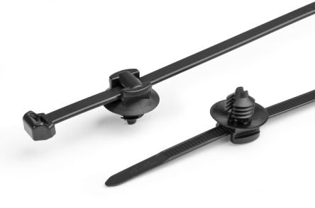 HellermannTyton Cable Tie, 200mm x 4.6 mm, Black Nylon, Pk-500 [156-05902]; 440-716