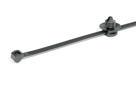 HellermannTyton Cable Tie, 150mm x 4.6 mm, Black Nylon, Pk-500 [156-06200]; 440-718