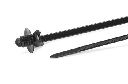 HellermannTyton Cable Tie, 160mm x 4.6 mm, Black Nylon, Pk-1500 [157-00085]; 440-724