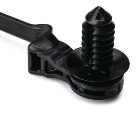 HellermannTyton Cable Tie, 223.27mm x 5.1 mm, Black Nylon, Pk-500 [157-00165]; 440-727