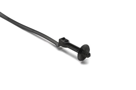 HellermannTyton Cable Tie, 242.2mm x 5.1 mm, Black Nylon, Pk-500 [157-00197]; 440-728